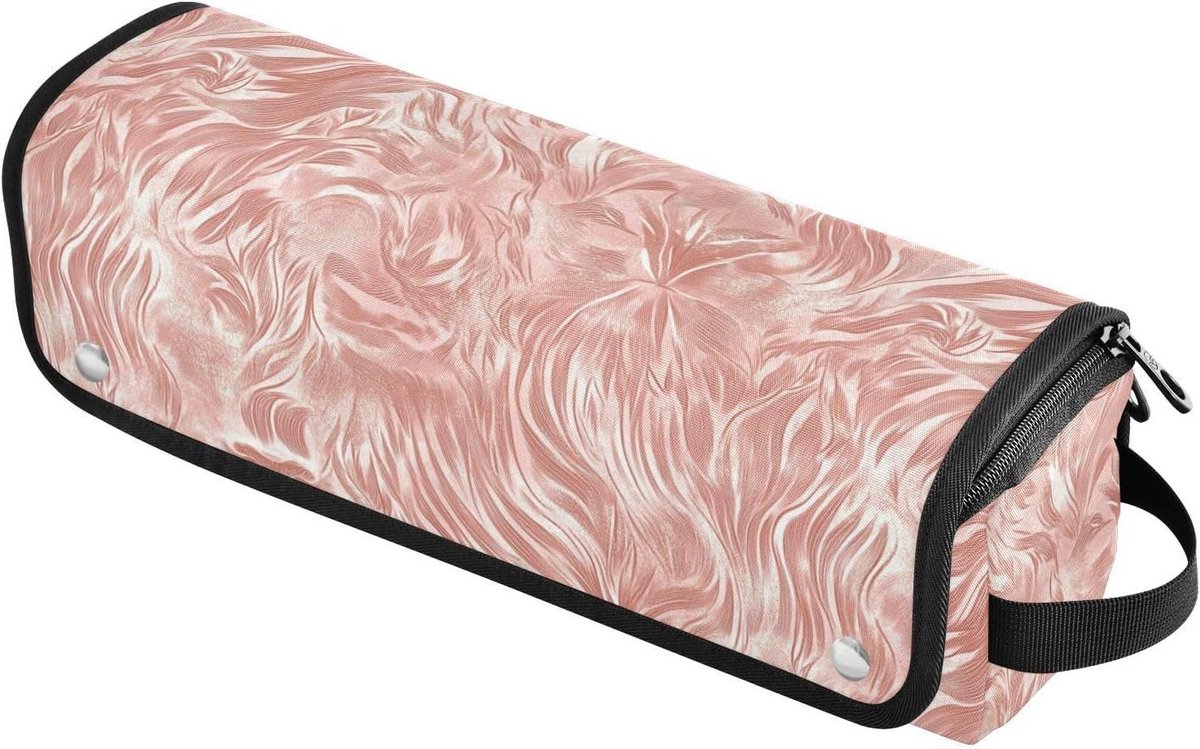 Reistas Haargereedschap - Koffer Krultang Stijltang - Reizen Organiseren - Hittebestendige Mat - 37 cm - Rose Goud