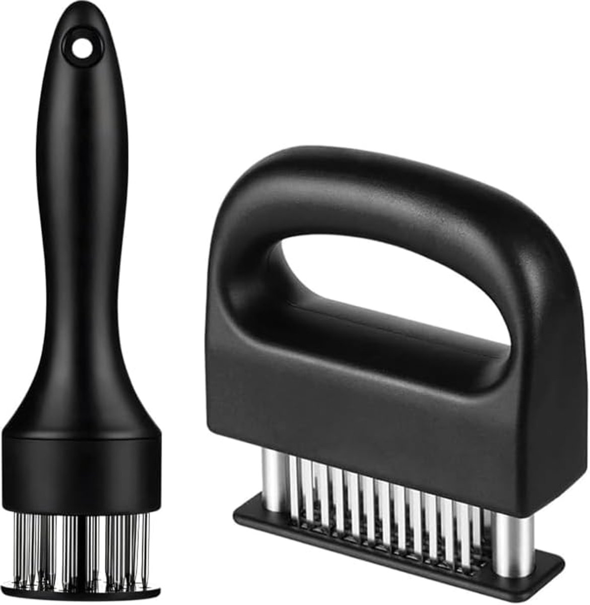 2 Pieces Steakers, Meat Grinders, Stainless Steel 304 with 48 Knives and 21 Needles, Meat Grinder, Stainless Steel - SnelShoppen
