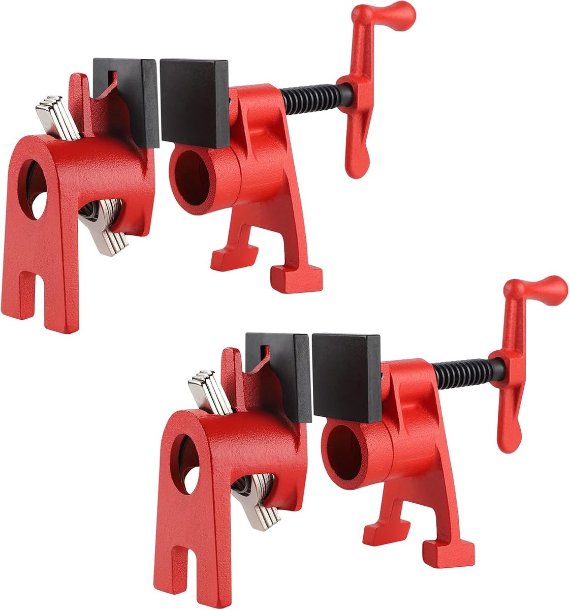 Pijp Schroefklemmen Set 3/4 Inch - Gecoate Staal - Ergonomische Handgreep - Ideaal voor Houtbewerking - ShopVlot