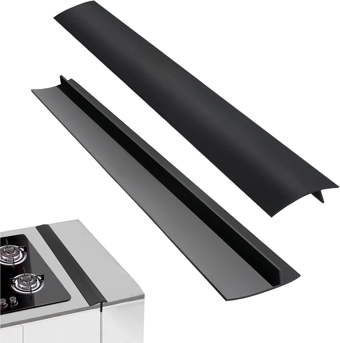 Countertop naadstrip 53,5 cm - silicone - T-vormig design - ideaal voor hobs en aanrechten - ShopVlot