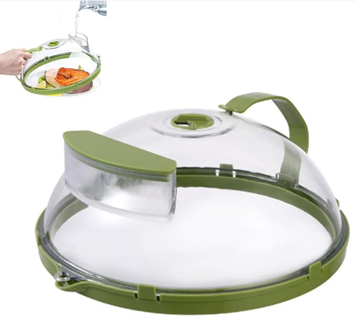 Doorzichtige Magnetron Deksel – 26cm – Spatwerend Met Stoomfunctie – Eten Beschermen – Handig voor dagelijks keukengebruik