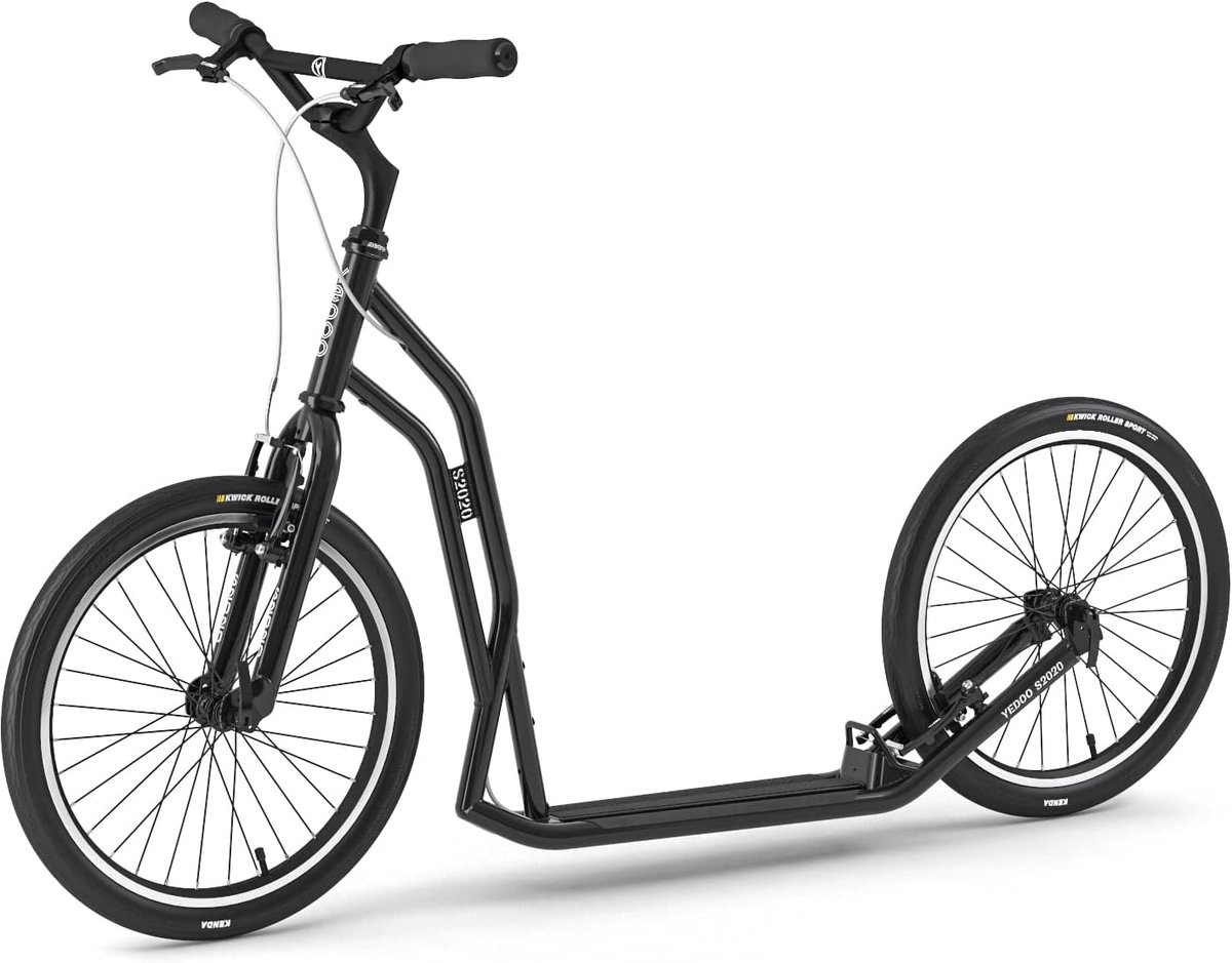 S2020 Scooter - tot 150 kg, kickscooter met luchtbanden 20/20 - step voor volwassenen, dogscooter