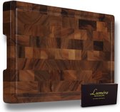 Luméra Maison – Houten Snijplank Walnoot Zuid-Amerikaans – 45×30×4 cm – Kopshout Hakblok