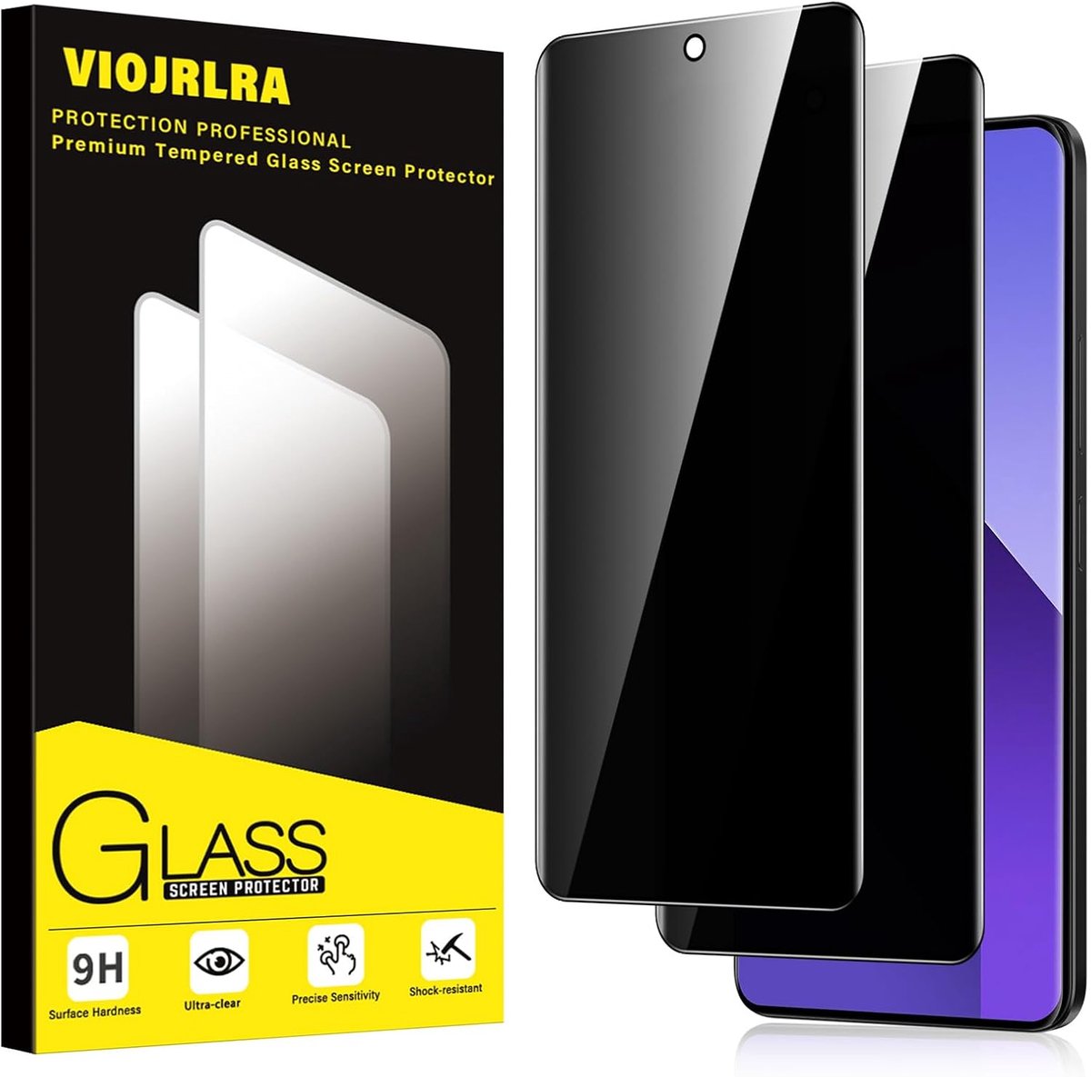 Beschermfolie voor Xiaomi Redmi Note 13 Pro Plus - anti-peeping pantserglas - 9H hardheid - SnelShoppen