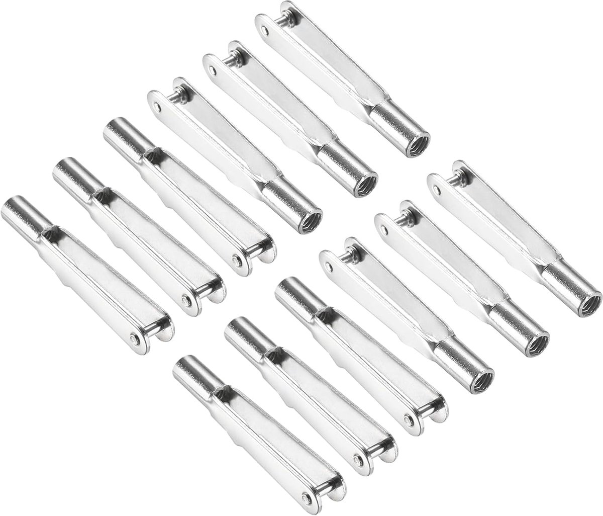 12 stuks metalen Clevis-snelverbindingen, M3-schroefdraad, stalen Clevis, zelfborgende clip, bevestigingsklem voor RC-vliegtuig, autohelikopter, model reserveonderdelen, 3 mm x 30 mm