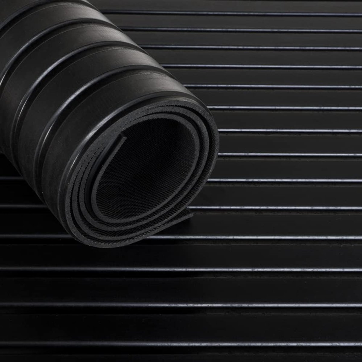 Rubberen mat / groefbreedte 4,5 mm / breedte 200 cm / per meter