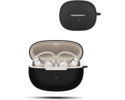 Hoes voor Shokz OpenDots 2/E320 draadloze hoofdtelefoon, daunke zachte siliconen beschermhoes, huidvriendelijke etui met ronde gesp, volledige bescherming, zwart