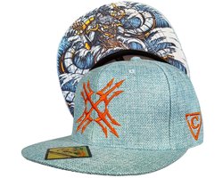 Capiche® Snapback – Robot Poseidon – Lichtblauw – Verstelbaar met Druksluiting – Sportcap – Pet voor Heren