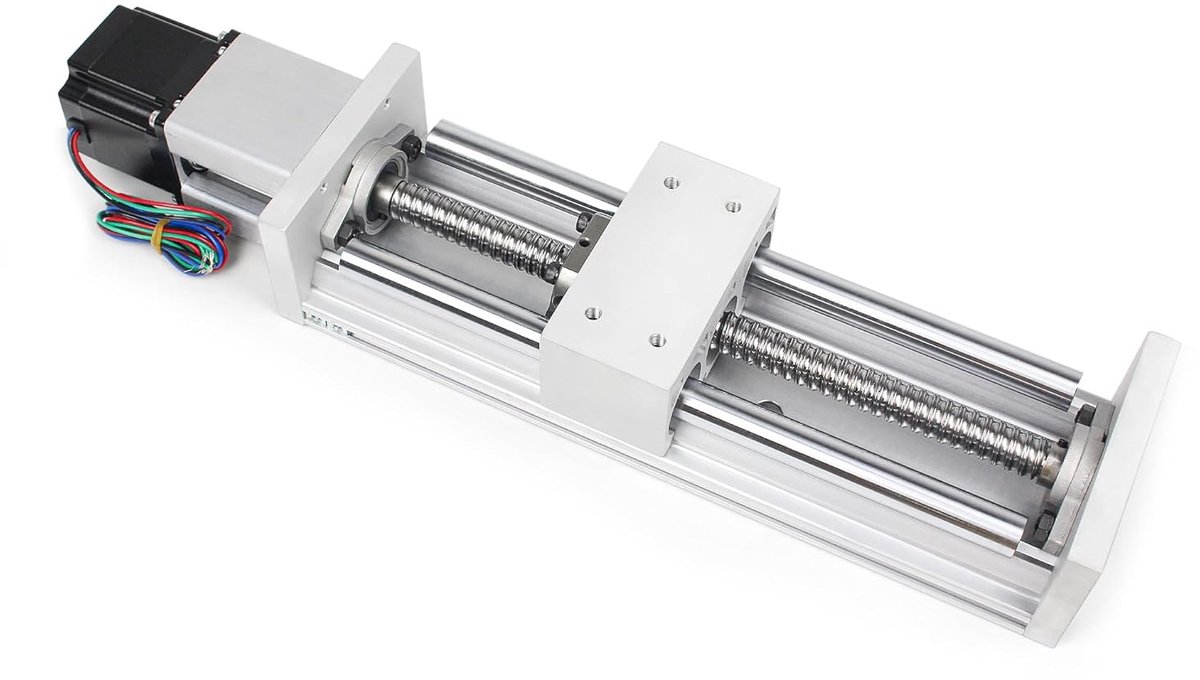 Lineaire schuiftafel, lineaire gids Rail, effectieve slag 400 mm, X Y Z as, dubbele optische as, SFU1605 kogelschroef met Nema23 stappenmotor (stoke=400mm)
