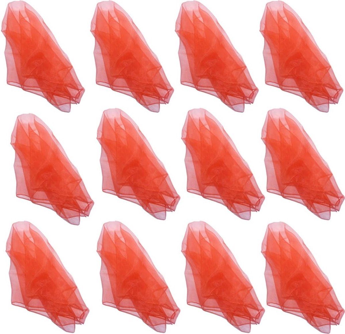 Sjaals Pack Van 12 - Gemengde Kleuren En Eenkleurige (Ongeveer 60 cm x 60 cm),rood