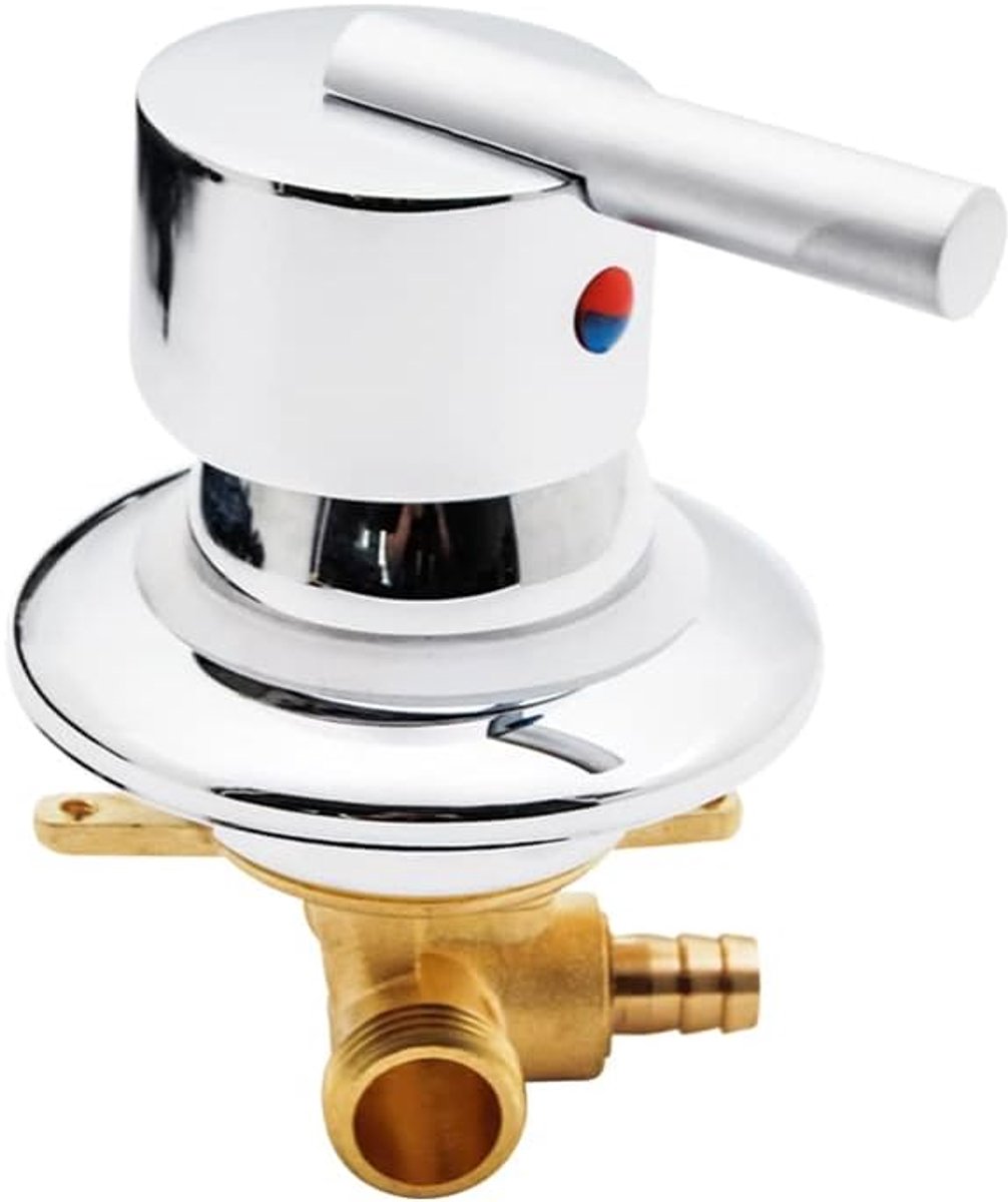 Mixer Warm Koud Water Mengkraan Twee in Een | Uit Kraan Intubatie Outlet voor Douche Kamer G1/2-schroefdraad inlaat Messing behuizing