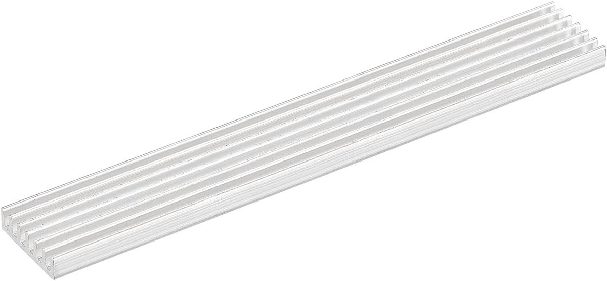 sourcing map 4 stuks elektronische warmteafvoer koeler aluminium koellichaam 100x14x4mm voor CPU Silver Tone