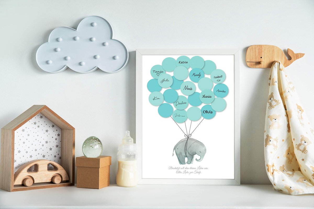 Babyparty gastgeschenk 8 stuks - Pandawal thema - kleurrijk - leuk voor gasten - SnelShoppen
