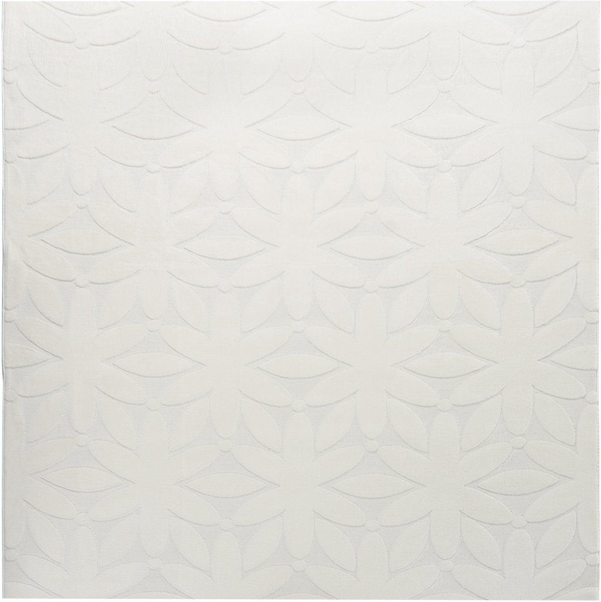 HOOD - Vloerkleed - Gebroken wit - 160 x 160 cm - Polyester