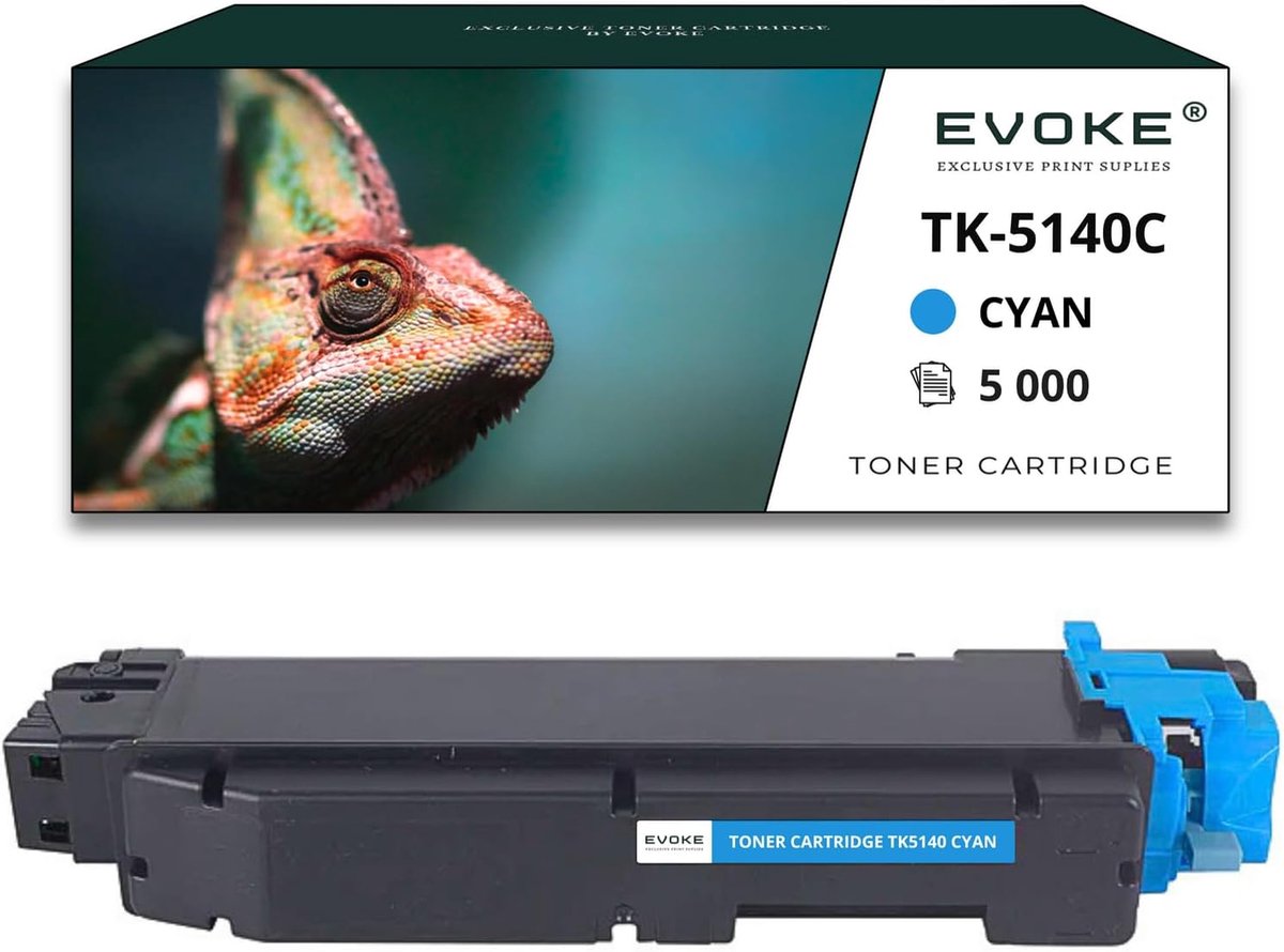 Toner compatibel met Kyocera TK5140 - blauw - 5000 pagina's - langdurige bescherming - SnelShoppen