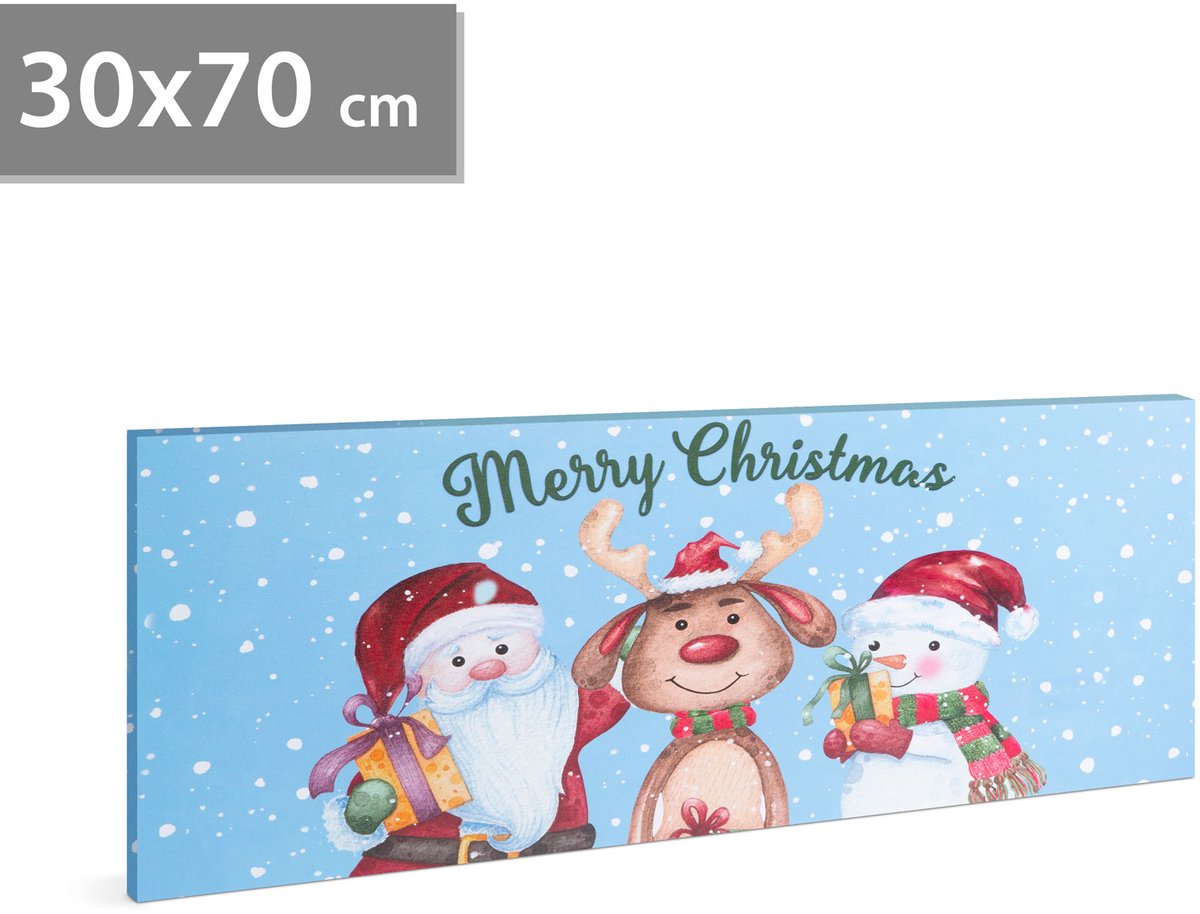 Kerst LED-schilderij - wandhanger, 2 x AA, 70 x 30 cm 1 Stuks [58464]