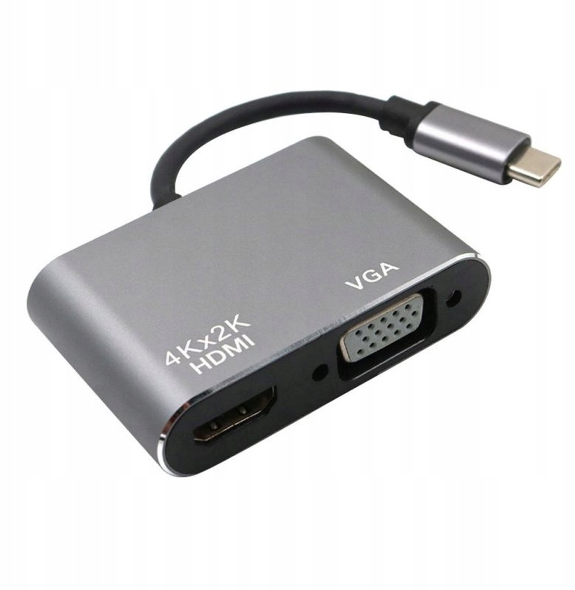 USB-C naar VGA/HDMI-adapter 4K UHD, Plug & Play