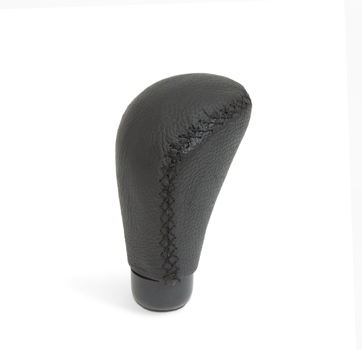 Universele leren versnellingspookknop - zwart - klassiek design - comfortabele, antislip grip - inclusief 1 adapter [55790A]