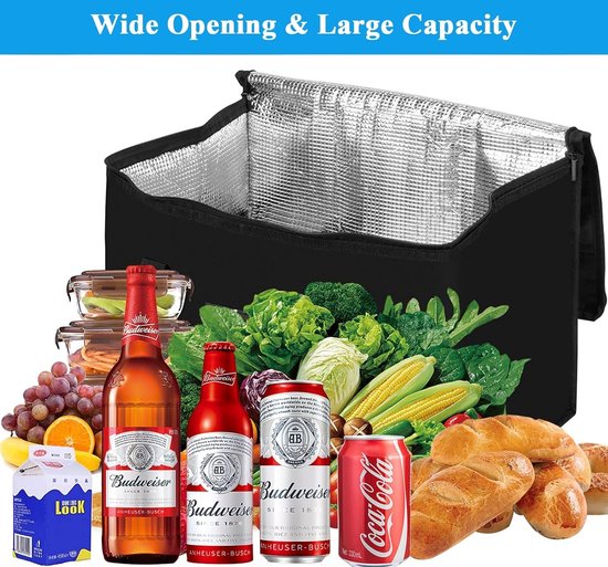 Koeltas 40 Liter - Geïsoleerde Boodschappentas - Opvouwbare Thermotas - Lekvrij - Voor Boodschappen, Picknick en Camping — afbeelding 3