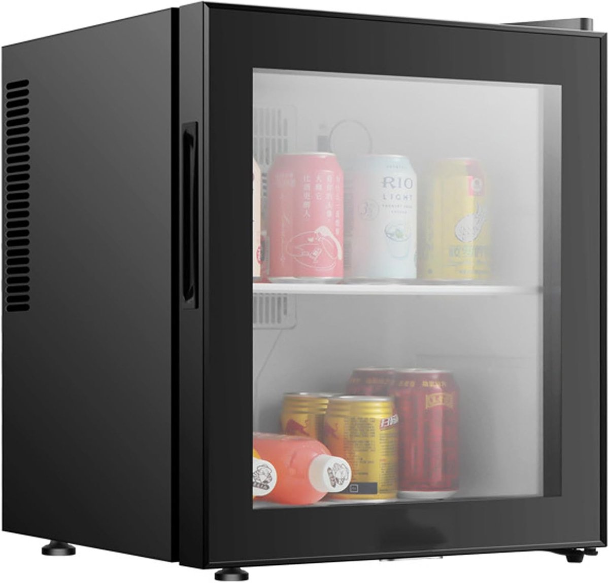 Compacte minivriezer Kleine vriezer Dranken koelen Stille werking 40L inhoud Zwart