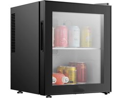 Compacte minivriezer - Kleine vriezer - Dranken koelen - Stille werking - 40L inhoud - Zwart