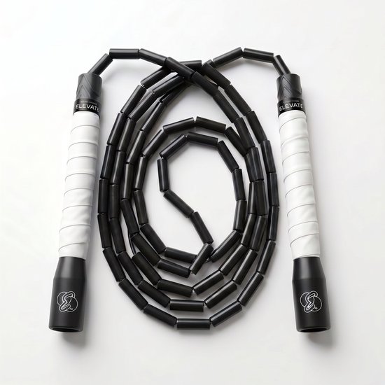 Elevate Rope Freestyle Beaded Springtouw - Lange Handvatten - Verstelbare Jump Rope 3m - Voor Crossovers, Trucs & Conditie - Beaded Rope met Kralen - Volwassenen en Kinderen - Binnen & Buiten Skipping Rope - Long Handle