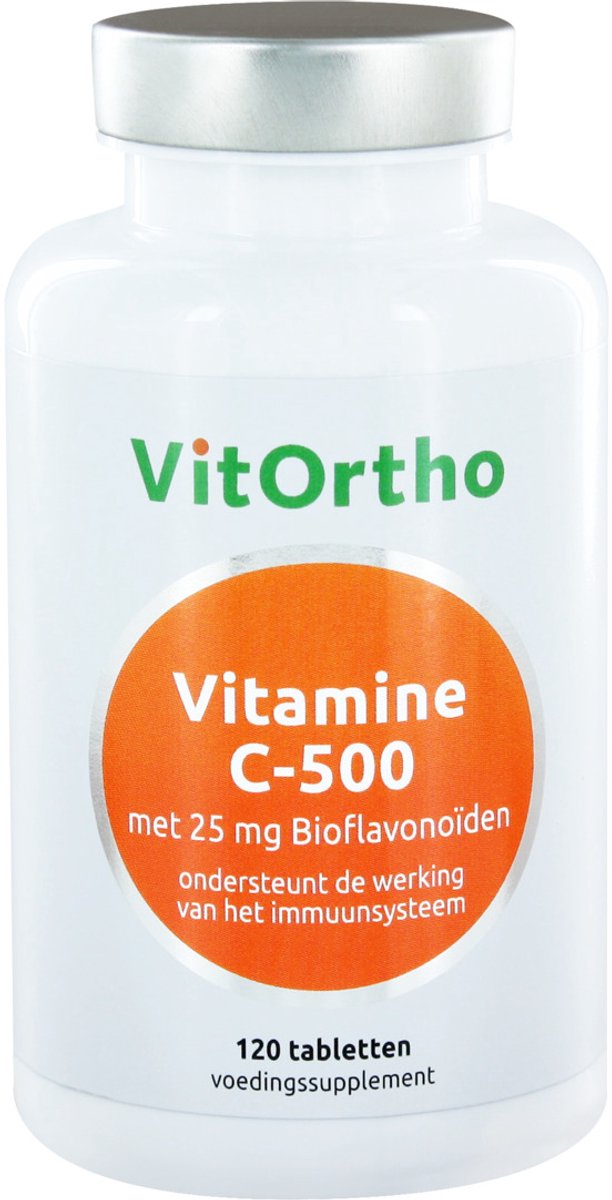 VitOrtho Vitamine C-500 met 25 mg Bioflavonoïden (120 tabs)