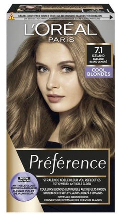 L'Oréal Paris Préférence Cool Blondes 7.1 - Islande - Teinture permanente