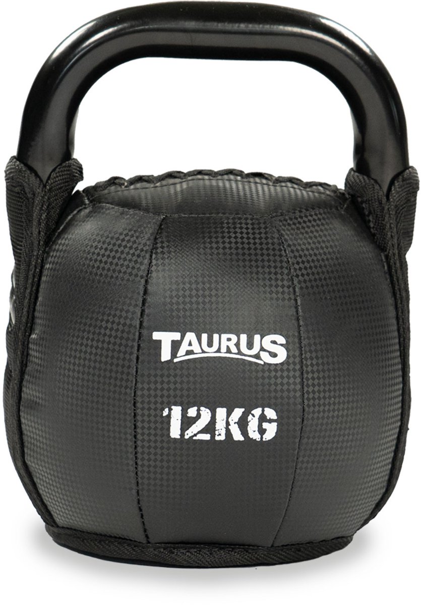 Taurus Soft Kettlebell 12 kg – Zwart – Zachte kettlebell – Indoor kettlebell – Kettlebell voor binnen