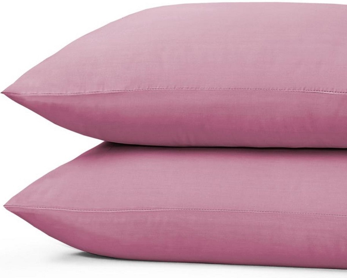 Princess Line Kussenslopen 100% Zachte Katoen - 60x70 cm - (set van 4 stuks) -Licht Roze