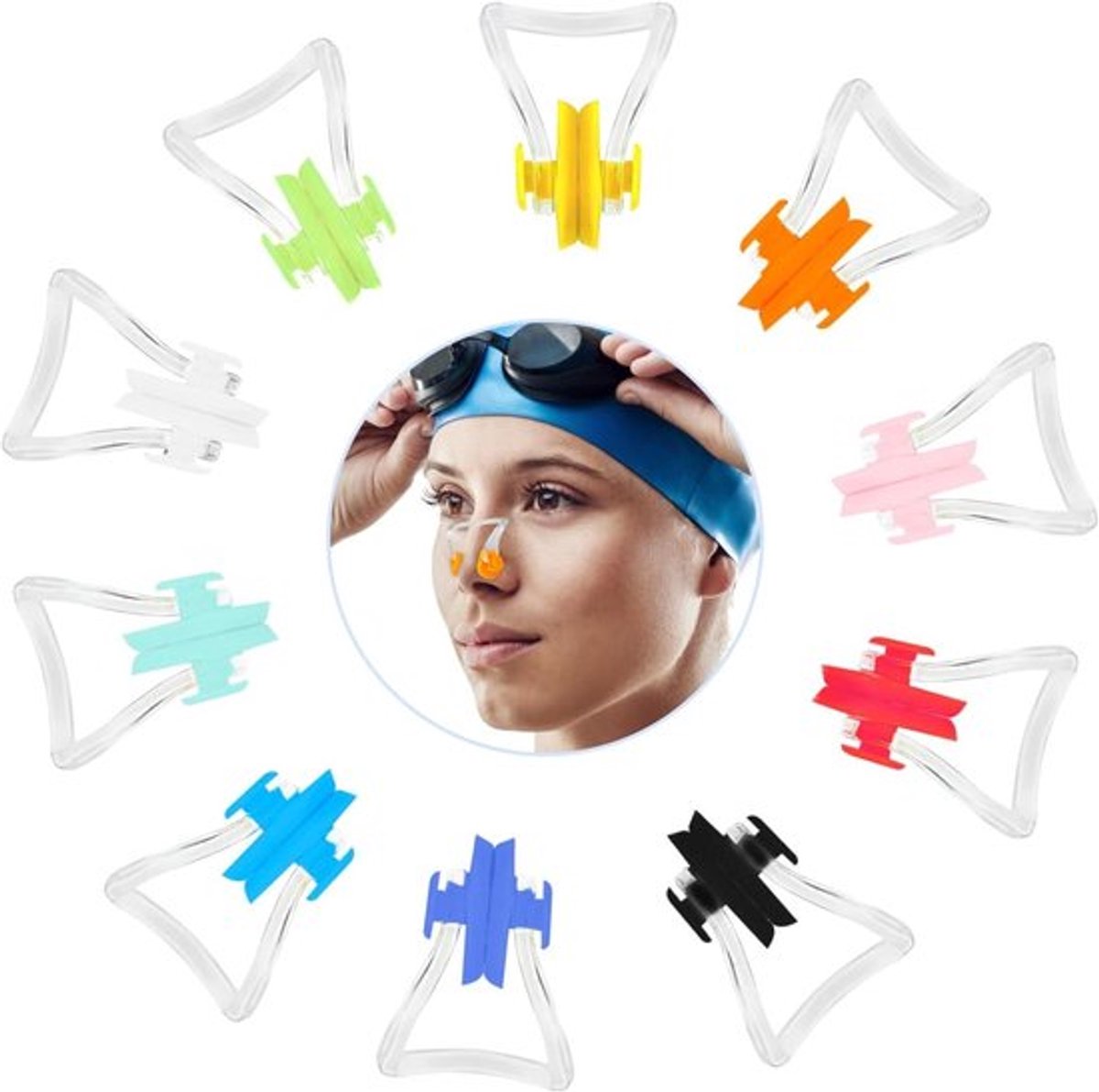Allecto Plus - 10 stuks neusklemmen - Neusklemmen voor zwemtraining