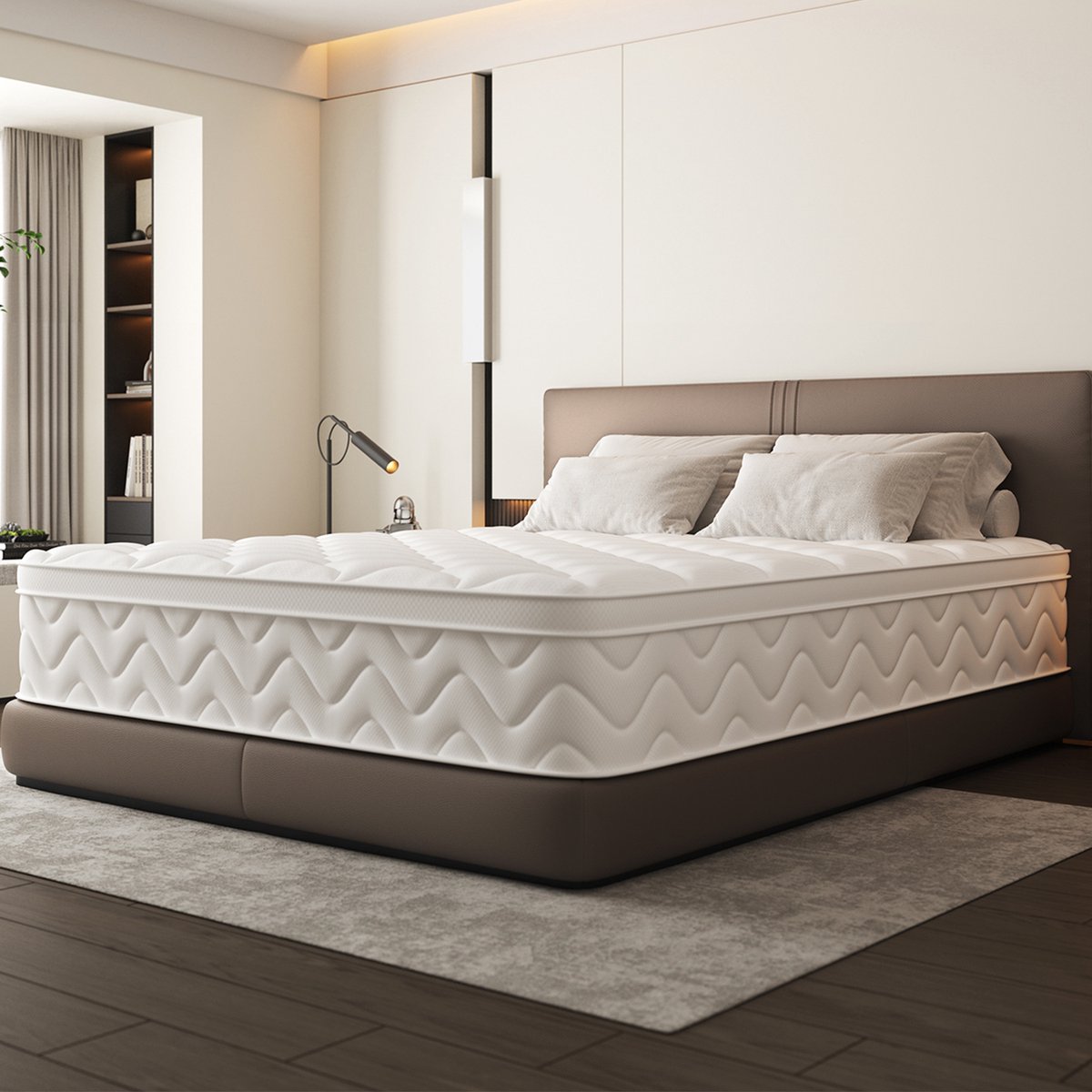 Saikefy matras 90x200cm - 28cm - Pocketvering Matras - 7-Zones - Orthopedisch - Afritsbaar en wasbaar hoeslaken - Anti-Allergie - Traagschuim - Gemiddelde Stevigheid