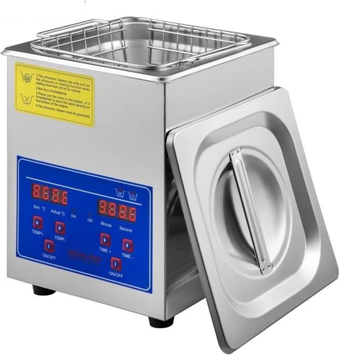 Ultrasone Reiniger - Sieraden Schoonmaker - Delicate Items Reinigen - Met Verwarming - 2 Liter - Zilver