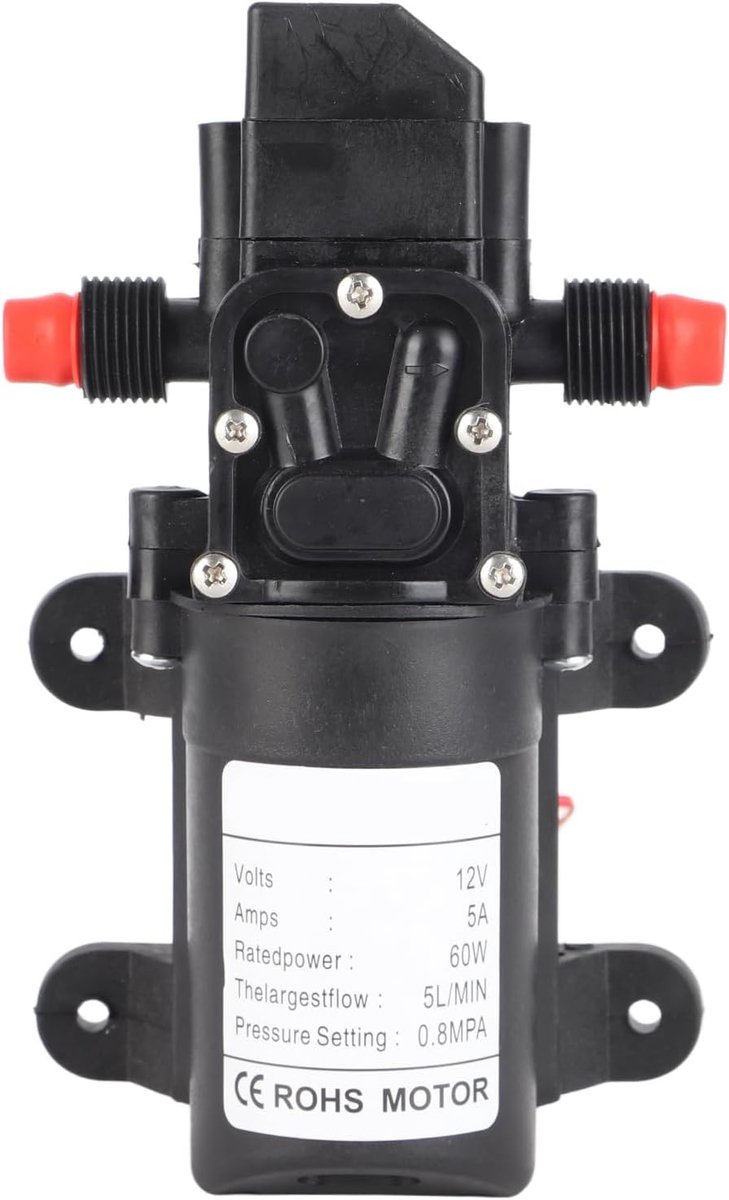 Waterpomp - Zelfaanzuigende pomp - Water transporteren - Ingebouwde drukschakelaar - 116 Psi - Zwart