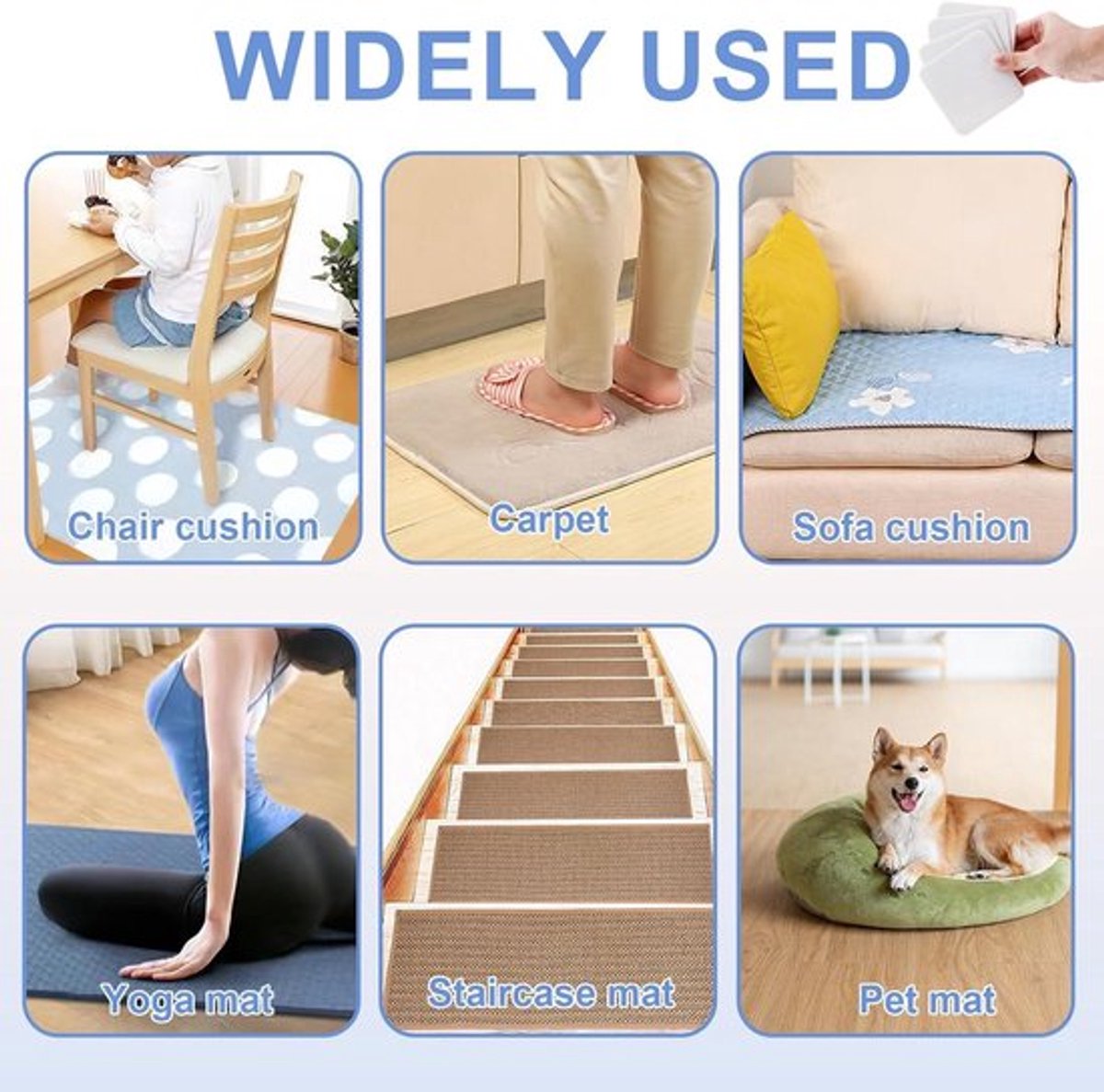 Zelfklevend antislip onderlegtapijt, 4 stukken, Inovra Plus