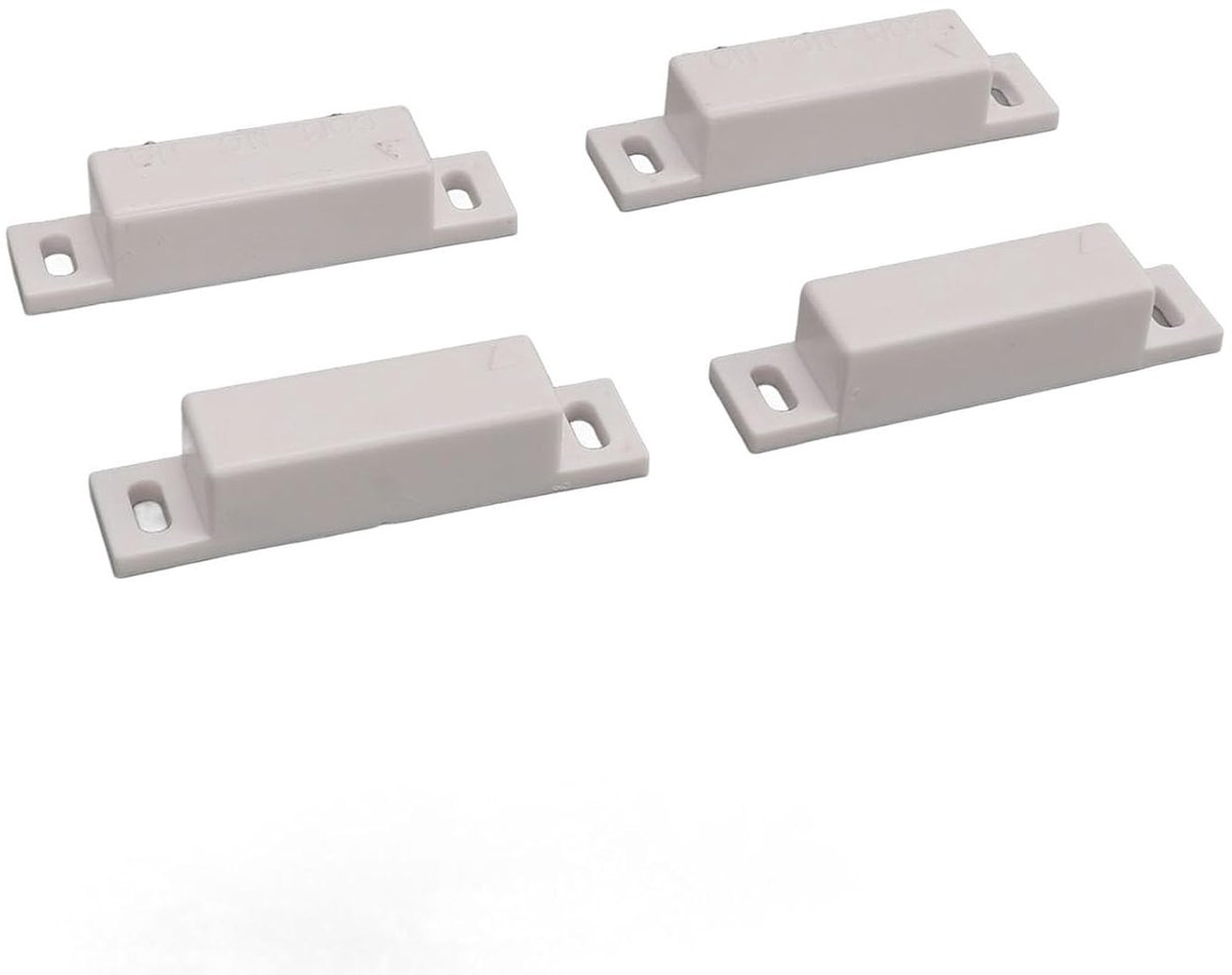 Magnetische Deurschakelaar - Alarm Contact - Verhoogde Veiligheid - Vlamwerend ABS Materiaal - 2 Sets - Wit