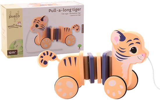 Jouéco Trektijger The Wildies Family Junior 23 Cm Hout Oranje van Jouéco — afbeelding 3
