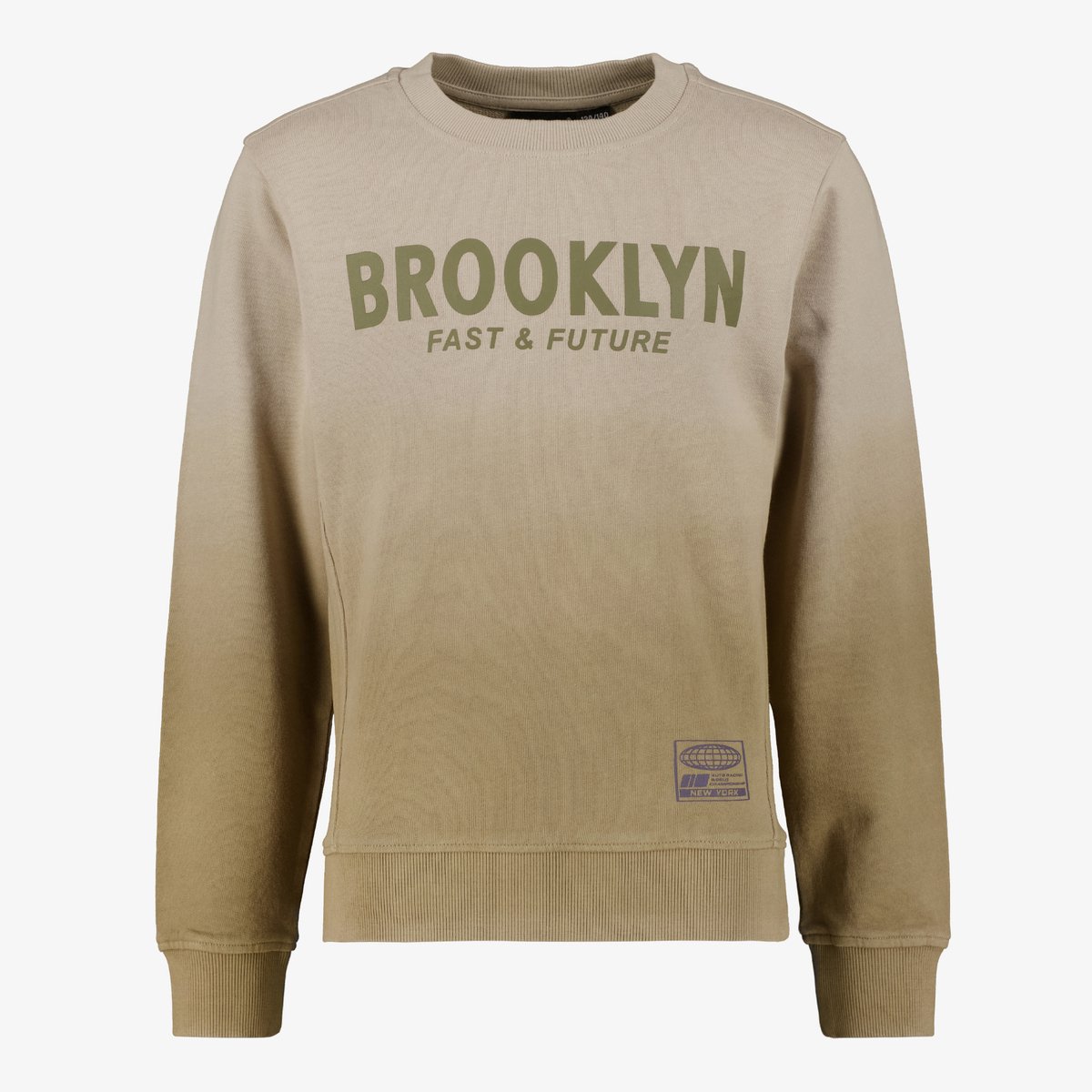 Unsigned jongens sweater met opdruk beige - Maat 134/140