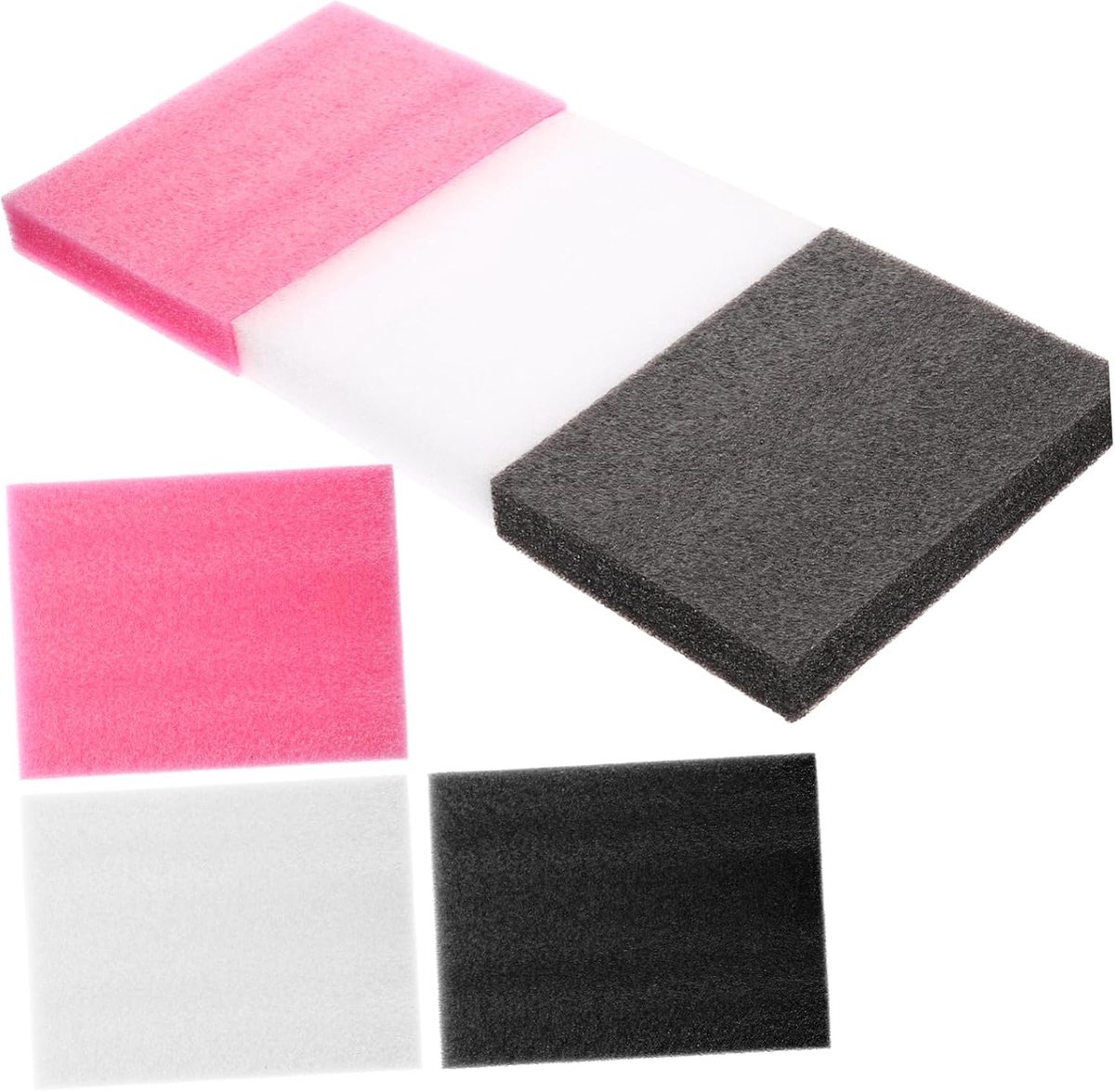 Vilt Set - Vilt Mat - Handwerken Maken - Draagbaar Werkvlak - 6 Stuks - Zwart Rood