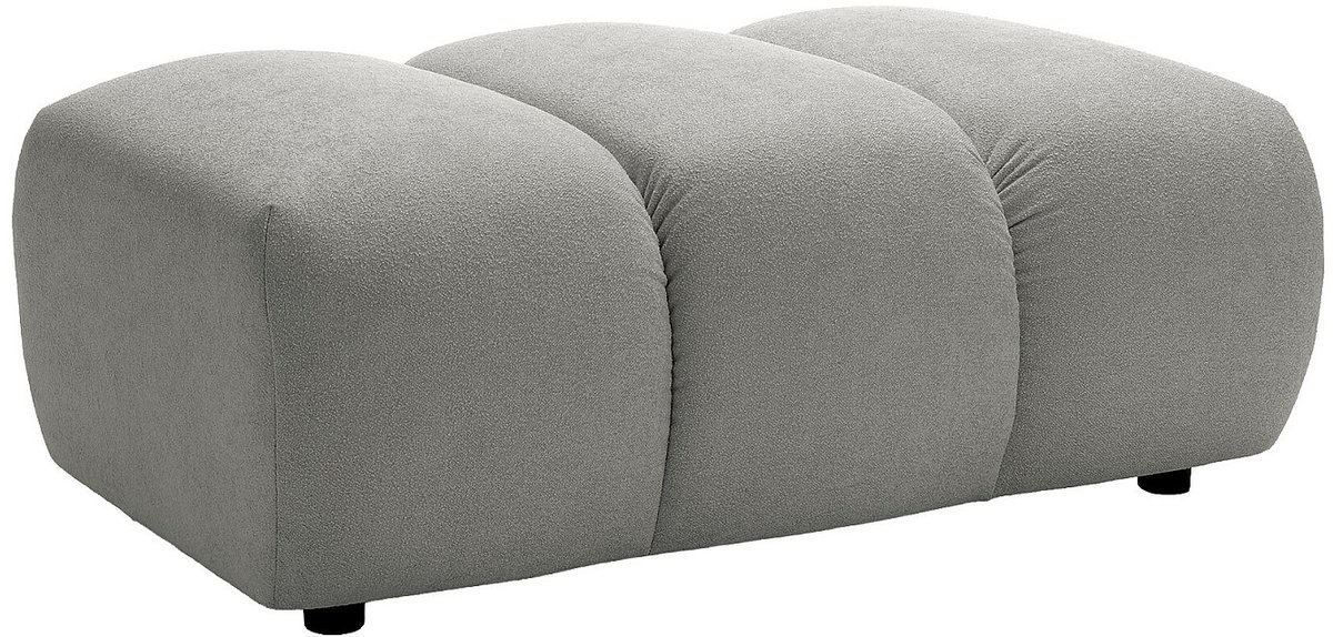 Vente-unique Poef in lichtgrijs stof FRIDORA L 105 cm x H 43 cm x D 70 cm