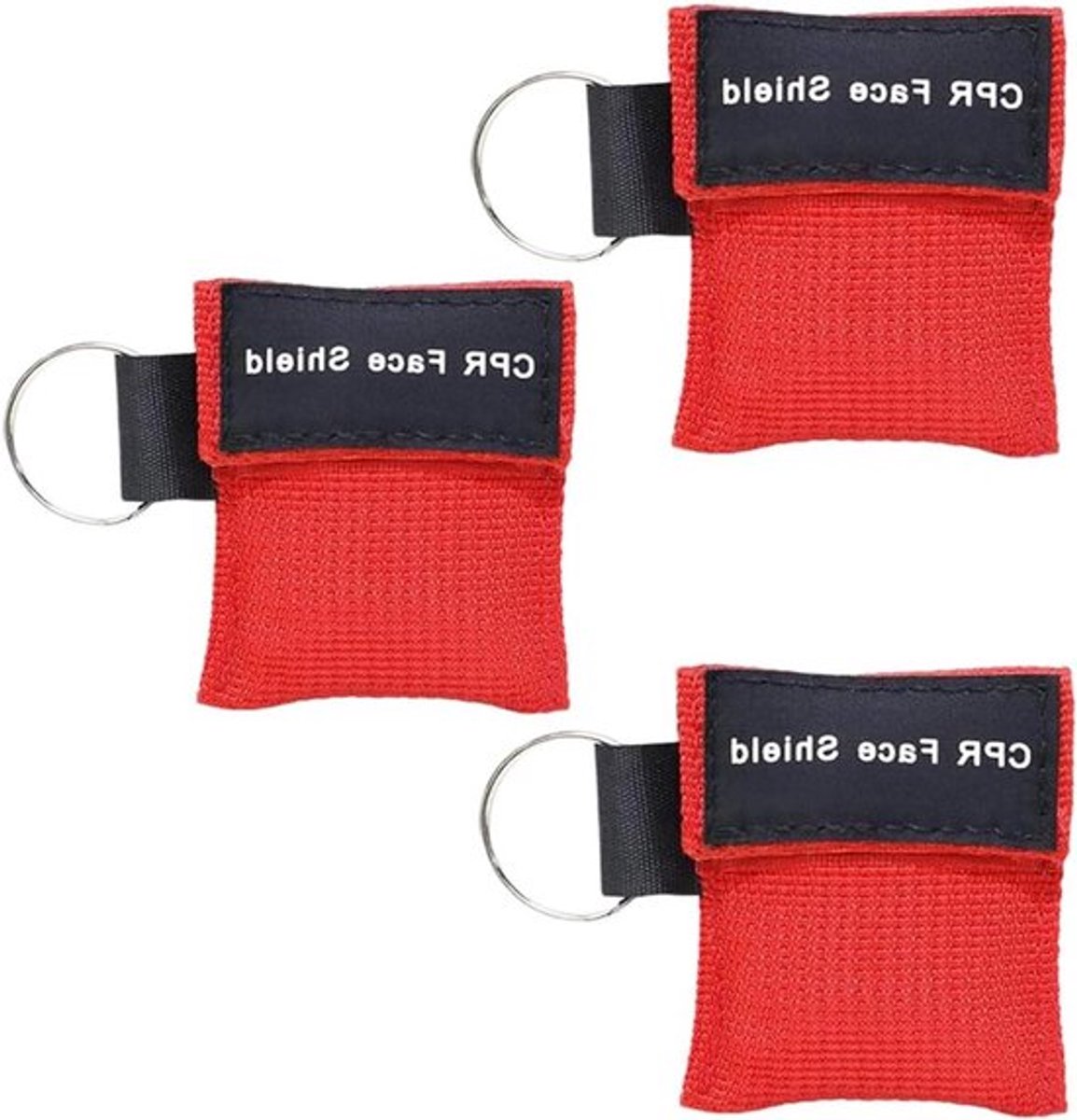 3-pak Mondmaskers met Ademhalingsbarrière en Sleutelhanger