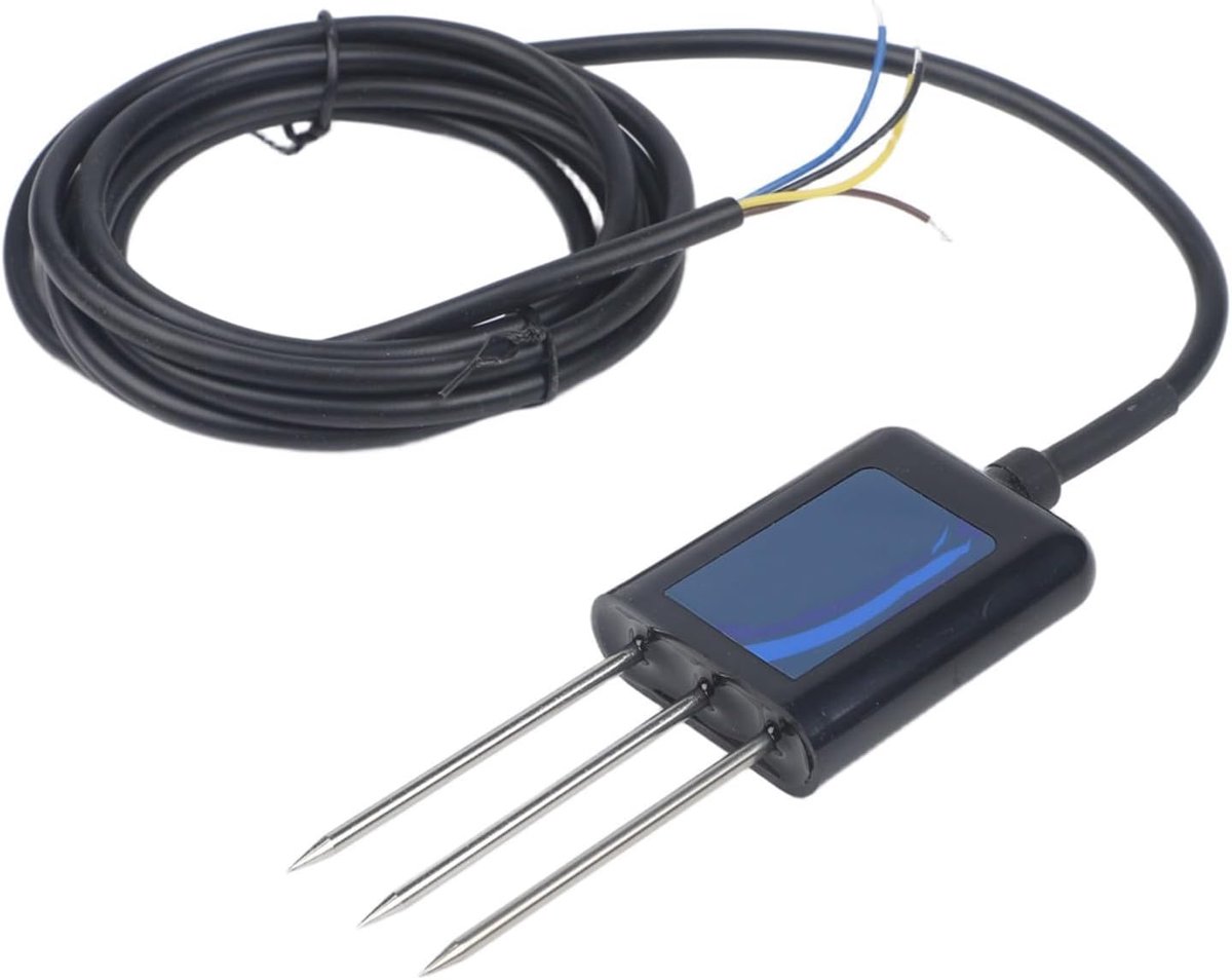Bodemtester NPK Meter - Bodem pH Sensor - Tuinbeheer - IP68 Waterdicht - 15 x 6 x 5 cm - Zwart