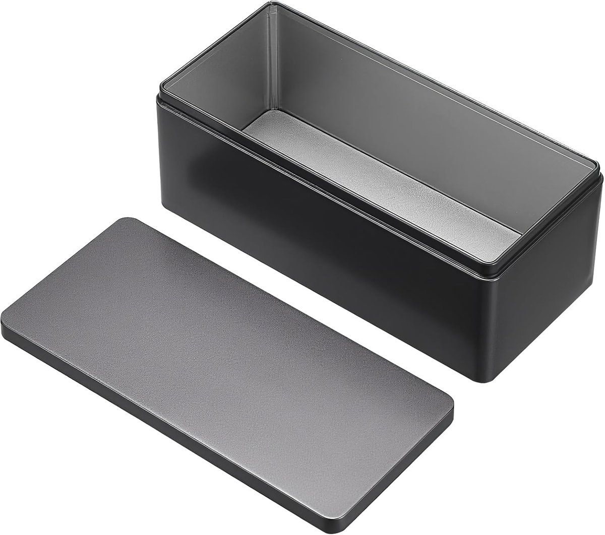 Geldkistje - Spaarpot met deksel - Veiligheidsopberger - Gedeelde organisatie - 18.5 x 8.5 x 7 cm - Zwart