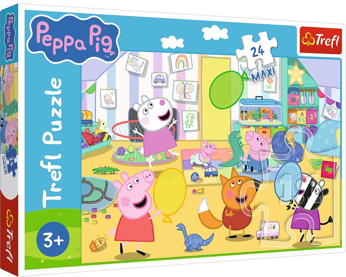 Trefl Peppa Pig puzzel - 24 Maxi stukjes - Peppa Pig speelgoed.
