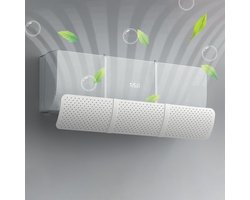 Winddeflector airconditioner, intrekbare afscherming tegen directe luchtstroom, airconditioner deflector voor kantoor (wit) [Energieklasse A]