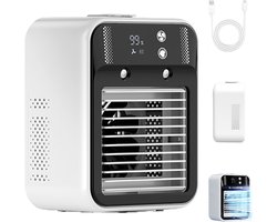 KZQ Draagbare Mini Verdampingsventilator met 2 Snelheden, Koele Nevelstand, Digitaal Display, Geschikt voor Auto, Slaapkamer, Kantoor en Kamperen