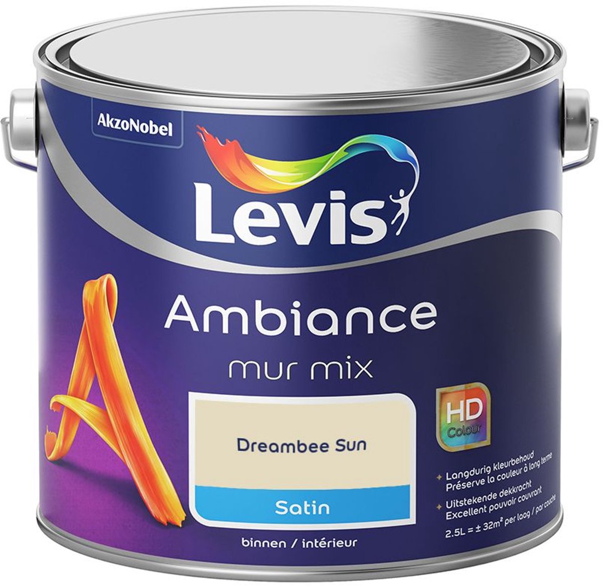 Levis - Ambiance Mur Satin Mix - Dreambee Sun - Mengverf - 2,5 L