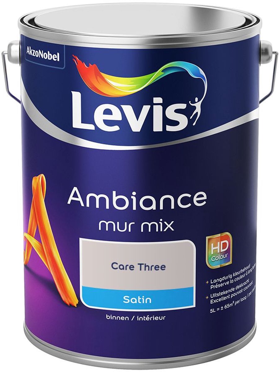 Levis - Ambiance Mur Satin Mix - Care Three - Mengverf - 5 L