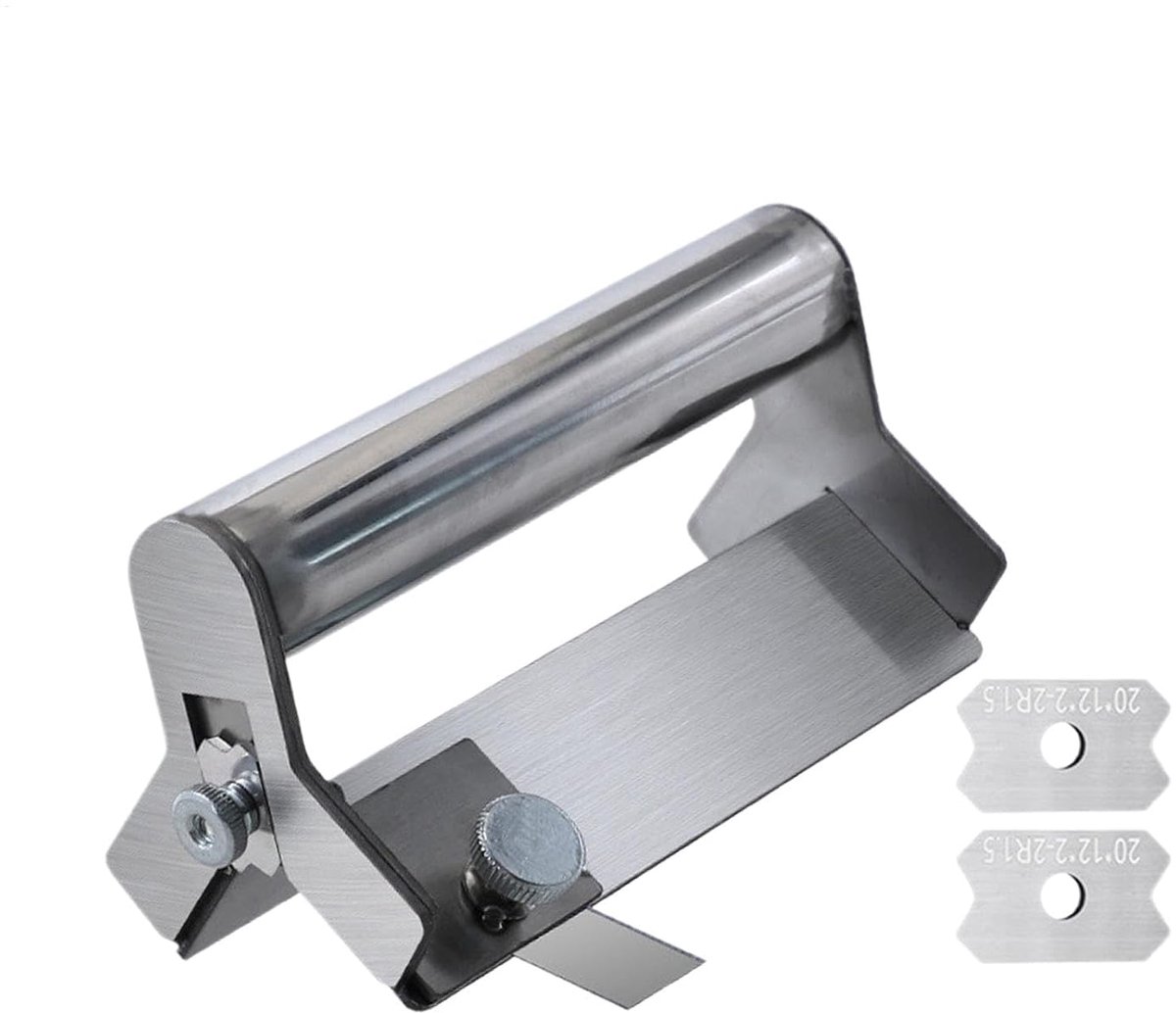 Handmatige Trimmachine - Randafwerker Hout - Houtbewerking Projecten - Ergonomische Handgreep - 13.2 cm Lengte - Zilverkleurig