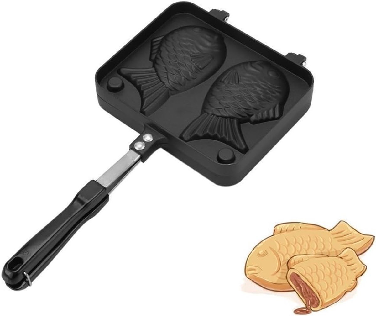 Wafel- en cakemaker - Aluminiumlegering - Non-stick coating - Snelle warmtegeleiding - Voor Thuisgebruik